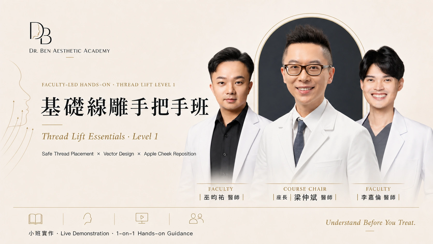 線雕 Level 1 初階蘋果肌復位術 Faculty-led Hands-on 課程