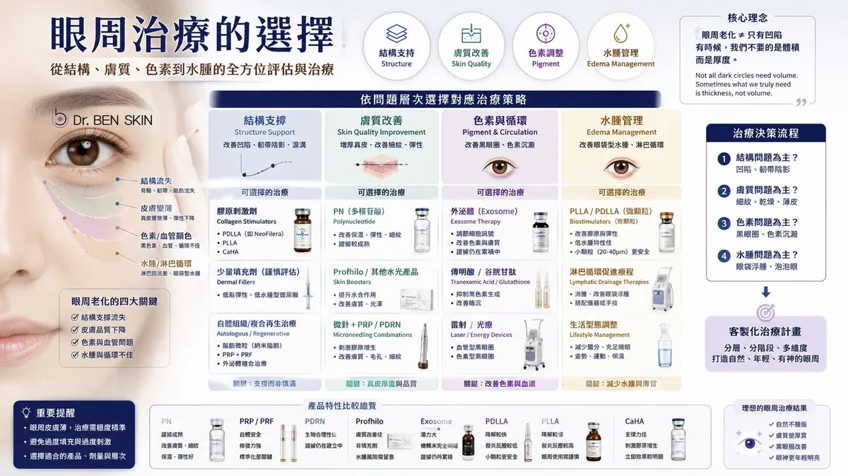 眼周治療的選擇：從結構、膚質、色素到水腫的全方位評估